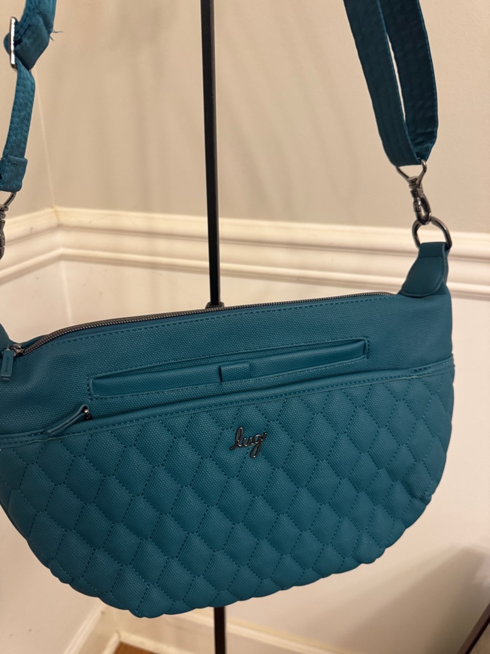 Rare TEAL LUG Matte Luxe Bolero crossbody bag